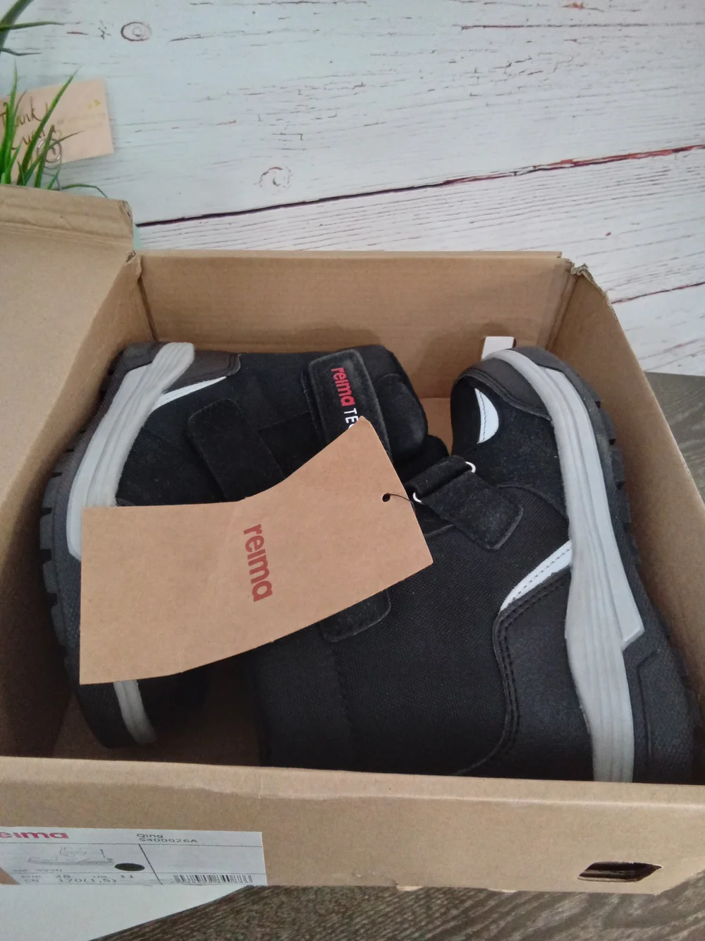 NWT Reima Qing Kids Waterproof Winter Snow Boots Black Size 11